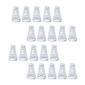 20pcs Taper Springs, 0.7x5.6-10x12mm Conical Cone Compression Spring, 304 Stainless Steel