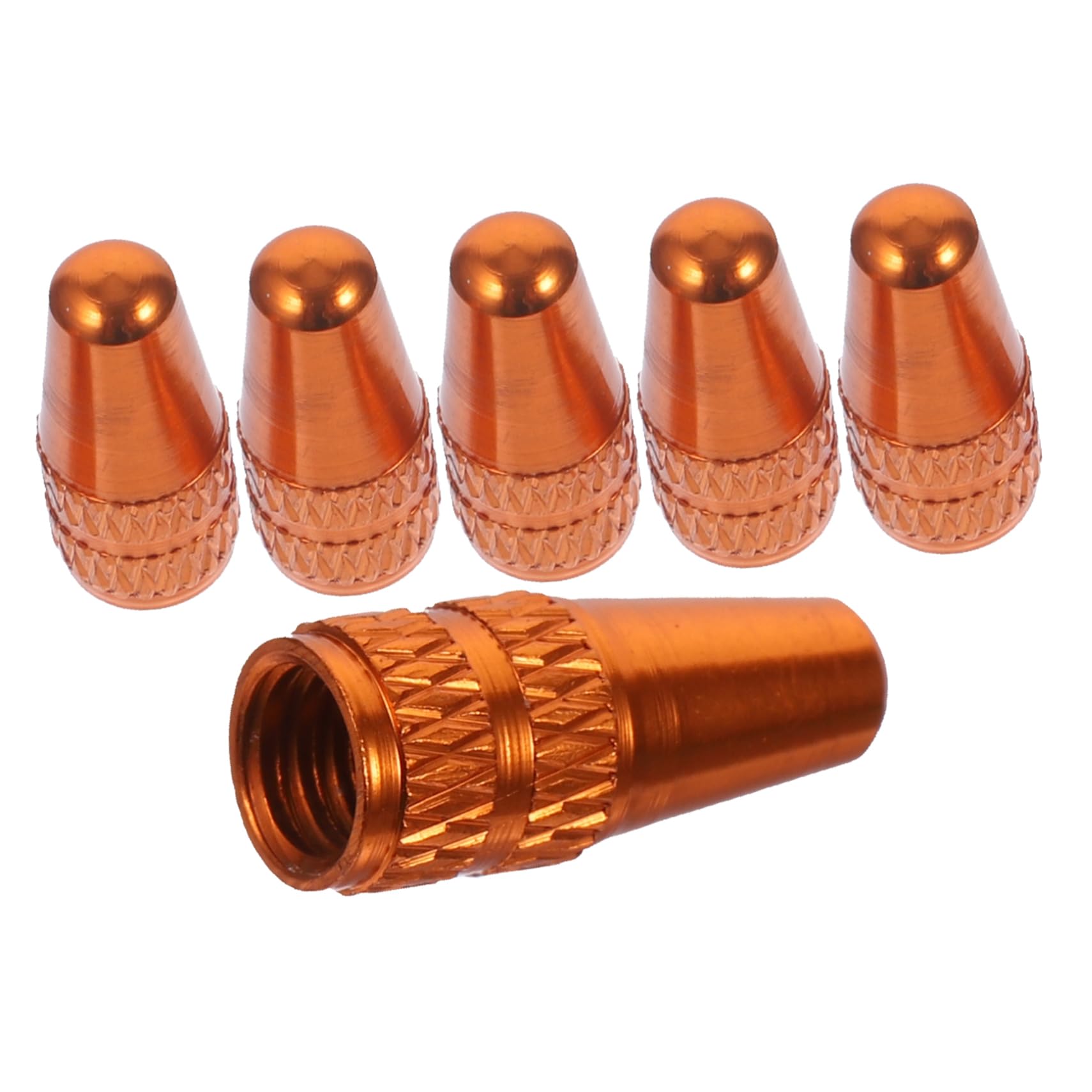 GALPADA 6Pcs Alloy Bike Valve Caps for Road Bikes Durable Air Dust Covers Easy Install Fit for Bicycle Tyres