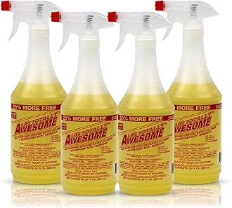 La's Totally Awesome All Purpose Cleaner Spray – 24oz (Pack of 4) Heavy Duty Multi-Surface Degreaser & Stain Remover – Ready-to-Use Cleaning Spray for Kitchen, Bathroom, Floors, Auto & More