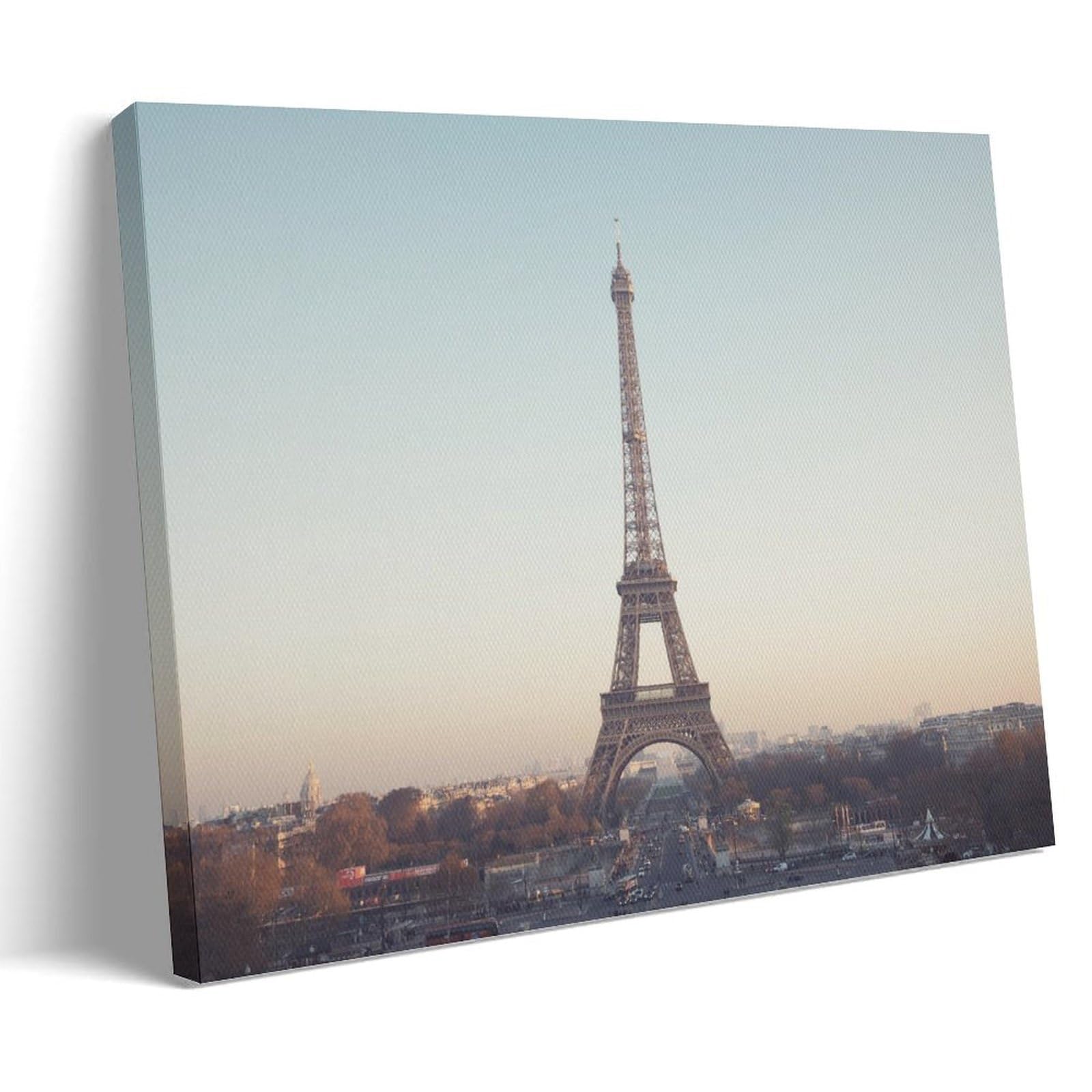 Eiffel Tower Paris Scenic Canvas Poster Modern Poster Decorativo Cuadro Lienzo Cuadro Cuadro para Salón Dormitorio Moderno Mural para Habitaciones Familiares, Impresiones de 40 x 60 cm
