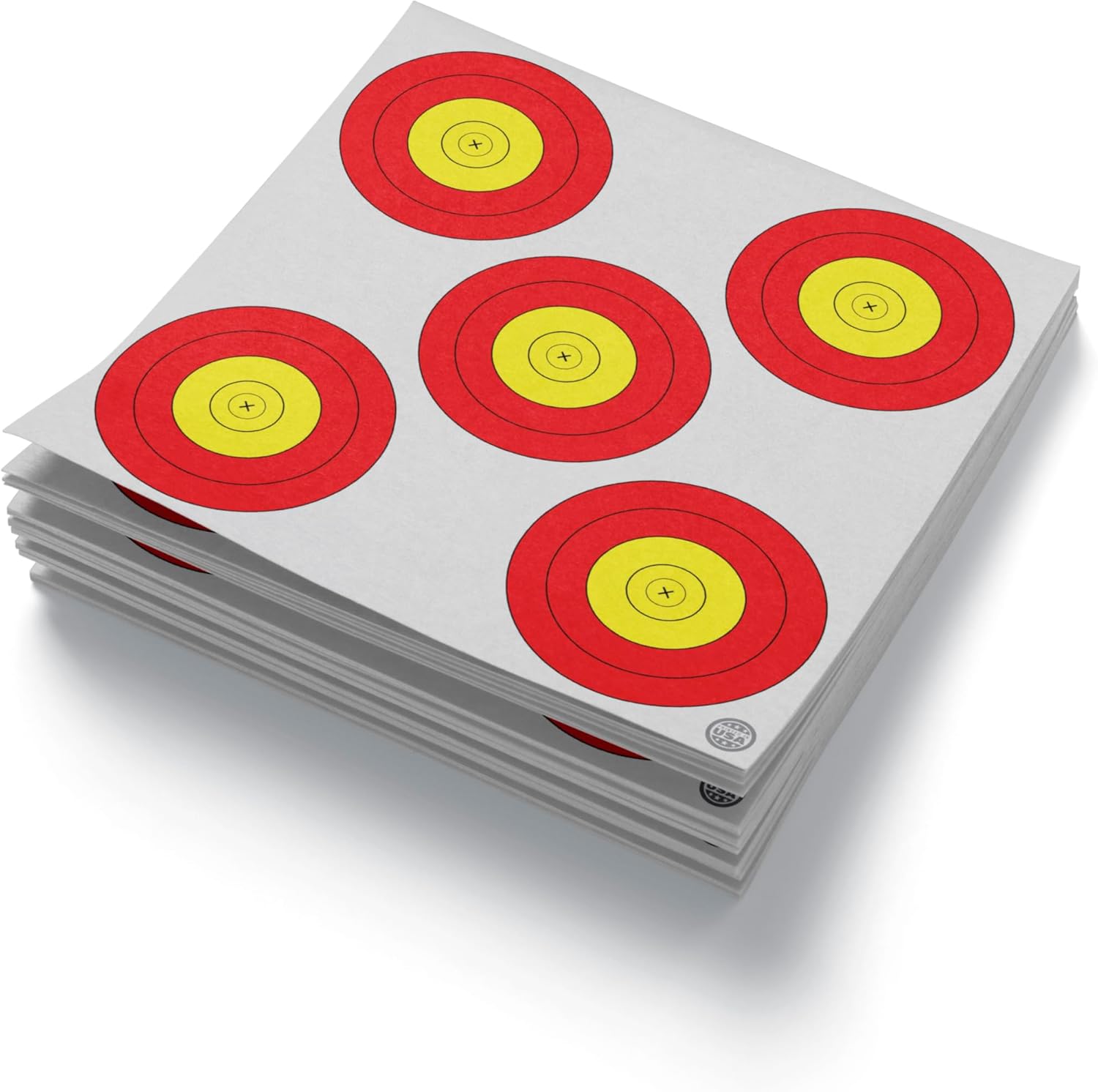 ArrowLife 17" 5 Spot Target Face, Made in The USA, 25 Pack + 2 Free Tic, Tac, Toe