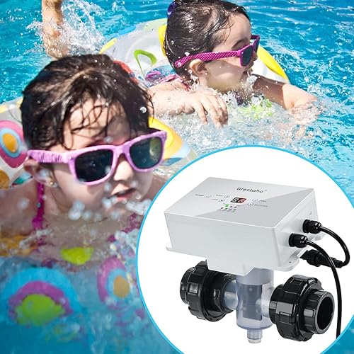 Miniatura 7 de Generador de cloro de sal, sistema de cloración de sal Westaho para piscinas enterradas de hasta 35.000 galones, mantiene el agua de la piscina