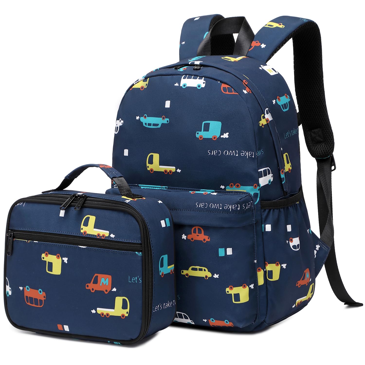 school bag set for boy with matching lunch box | Set of Backpack and Lunchbox | Durable and Water proof