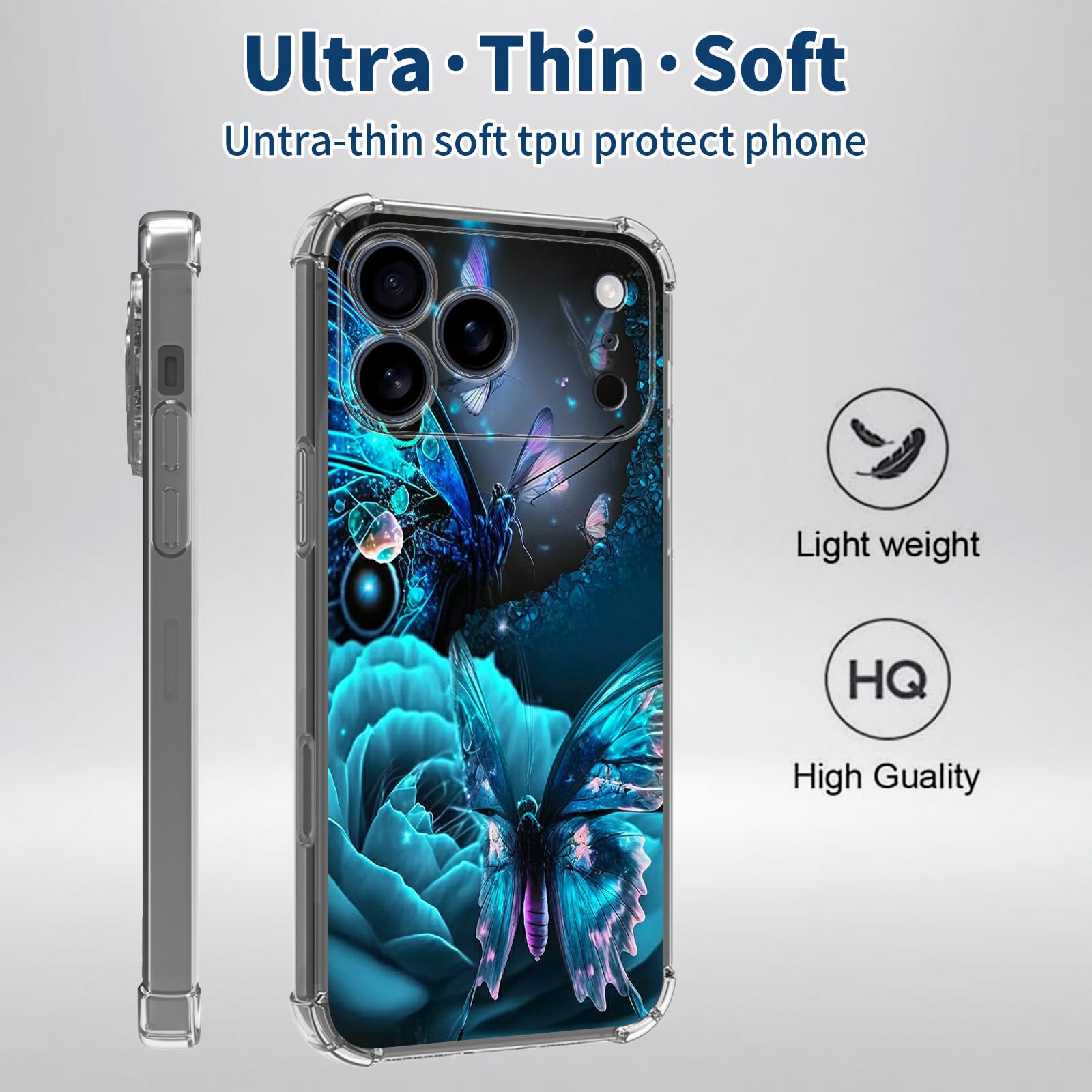Amazon.com: for iPhone 17 Pro Case with Art Butterfly Pattern