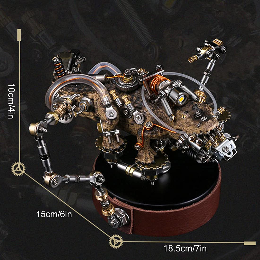 Zestaw 3D Metal Puzzle Mechaniczny Model Krokodyla, 547 Elementów DIY Puzzle Konstrukcyjne Zabawki Dorosłych