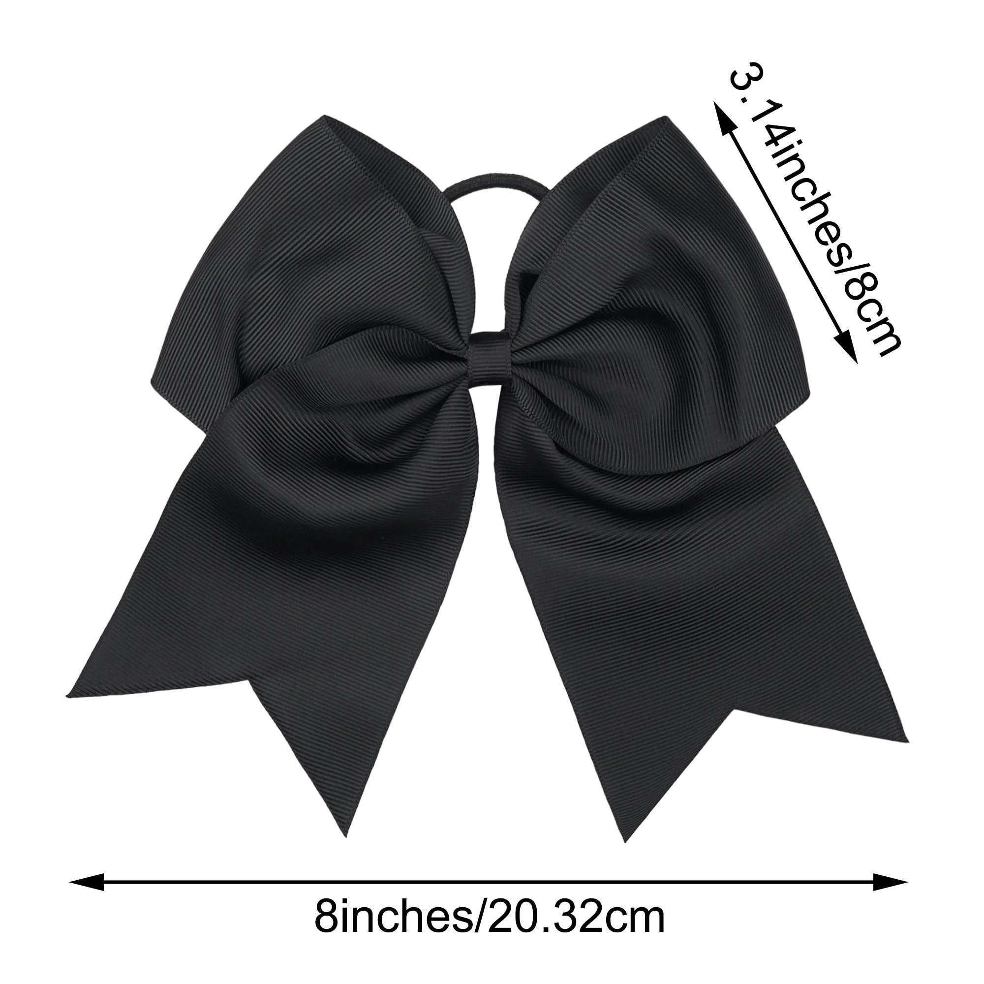 Fiocco da Cheerleader 12 Pezzi Grandi Fiocchi Elastici for Capelli Accessori for Fiocchi for Capelli for Ragazze Adolescenti Che praticano Cheerleading(Beige)