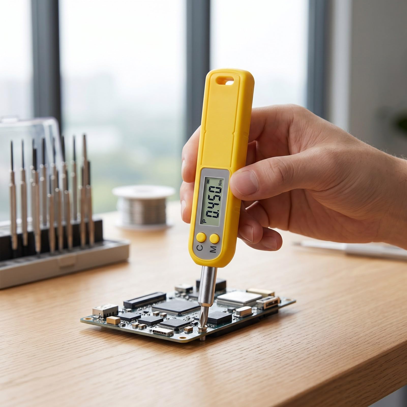 EMUKOEP Digitaler Drehmomentschraubendreher mit 1/4-Zoll-Antrieb, 1 Nm ±2%