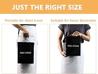 Geyecete Kutyatáp Tároló Fém Doboz Fa Fogantyúval 2,5 kg Fekete 4