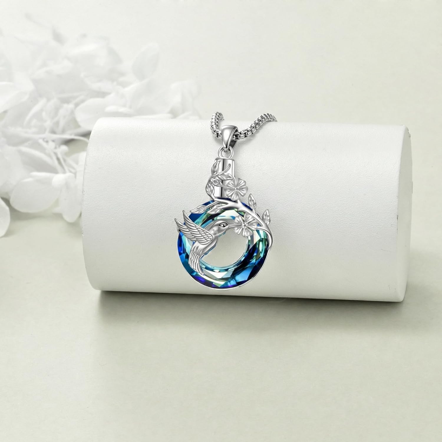 ONEFINITY Hummingbird/Dragonfly/Cat/Butterfly/Cross Urn Necklaces for Ashes Aniaml Cremation Jewelry for Ashes Memory Jewelry for Women Men