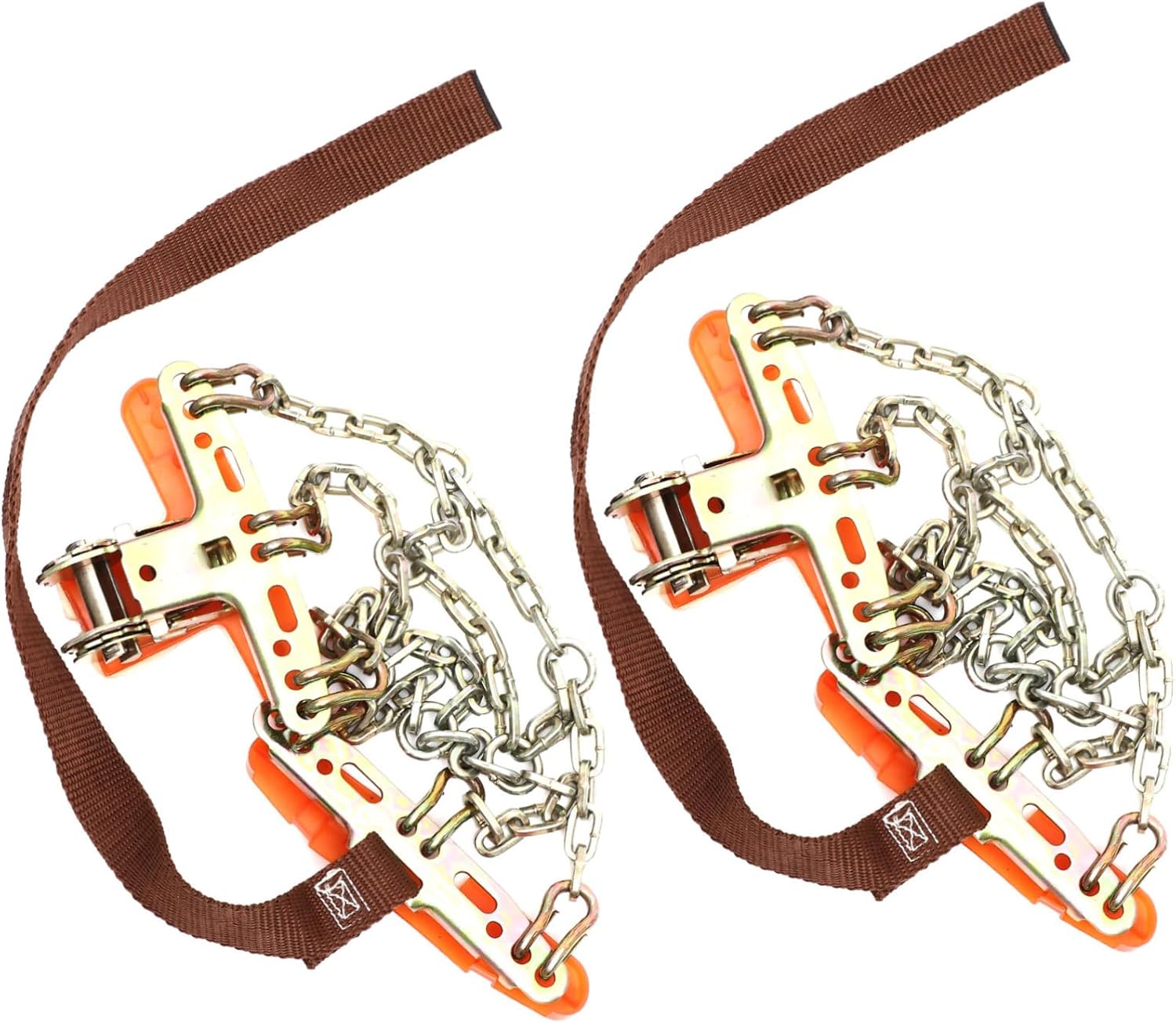 2pcs Emergency Tire Traction Chains Skid Snow Chain for Car Slip for Vehicle Snow Sled