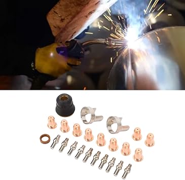 GOTOTOP Plasma Cutter Tip Electrode Kit, IPT40 | Consumables for CUT 55DS Pro, Brass/Zinc, 24 Pieces