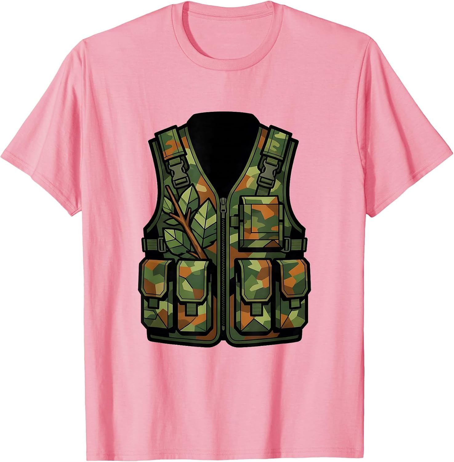 Camo Tactical Vest Gear Illustration T-Shirt