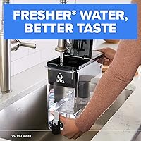 Vista 2 de Brita UltraMax - Dispensador de agua grande con filtro estándar, sin BPA, reduce las impurezas de cobre, cadmio y mercurio, dura 2 meses o 40