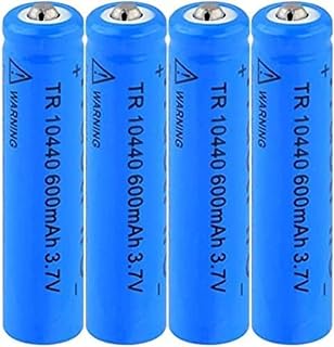 10440 Rechargeable Lithium Batteries 3.7v 600Mah Li Ion Batteries for Remote Control Flashlight Flashlight 4pcs