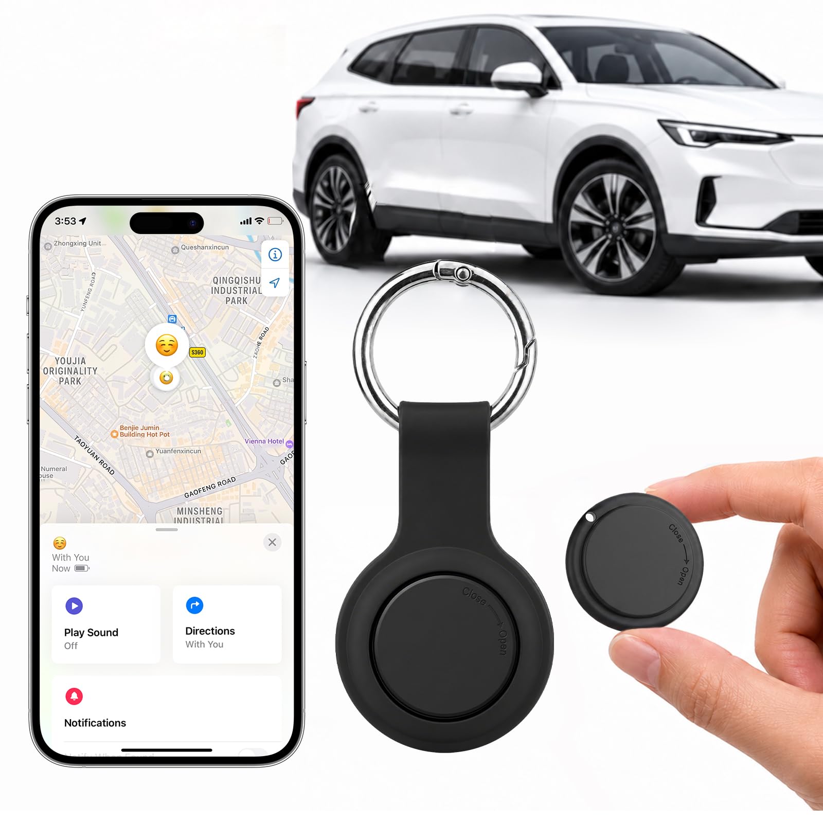 Mini Portable GPS Tracker for Vehicles, Undetectable GPS Car Tracker, No Monthly Fee/No SIM Card, Tracker Device for Kids, Dogs, Cars, Elderly, Compatible with iOS & Android (5)-picture-24