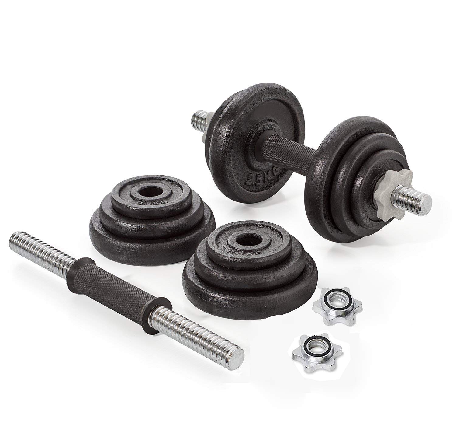 DOLPHY Cast Iron Adjustable Fitness Dumbbell Set for Home Gym, 20kg (B084BY9Y5S) Amazon Price History, Amazon Price Tracker