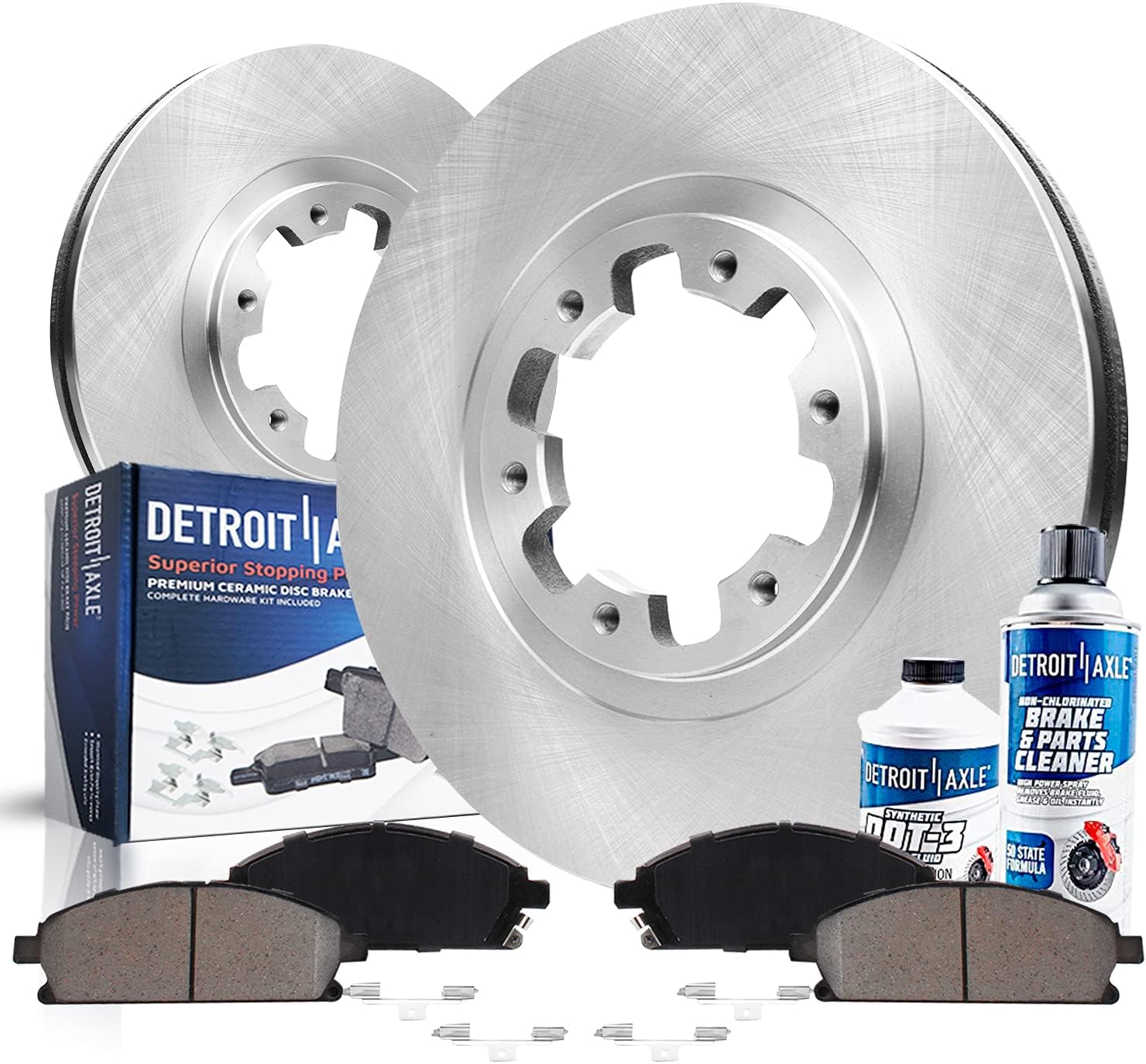 Detroit Axle Front Brake Kit for 1998-2004 Nissan Pathfinder / 1998-2003 Infiniti QX4