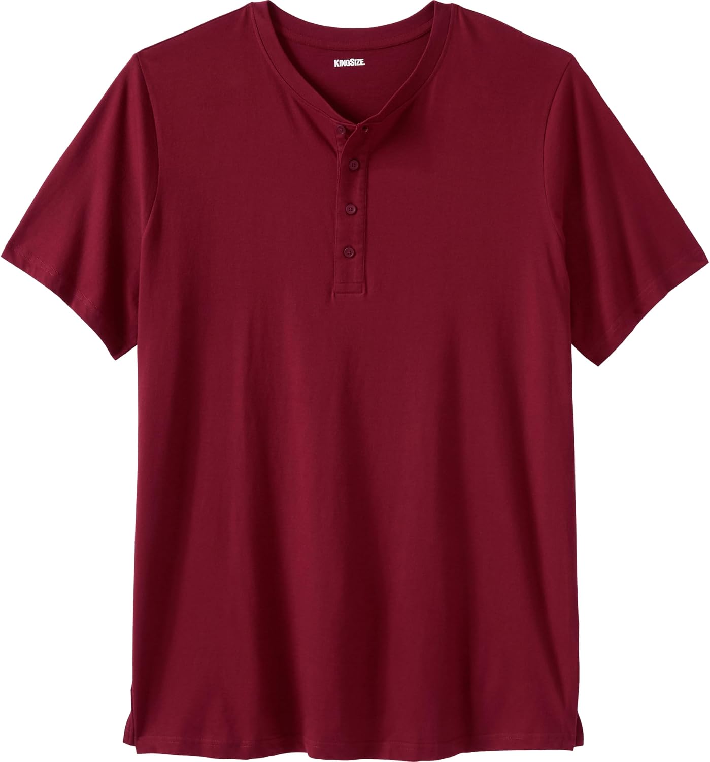 KingSize Men's Big & Tall Shrink-Less Longer Length Lightweight Henley T-Shirt