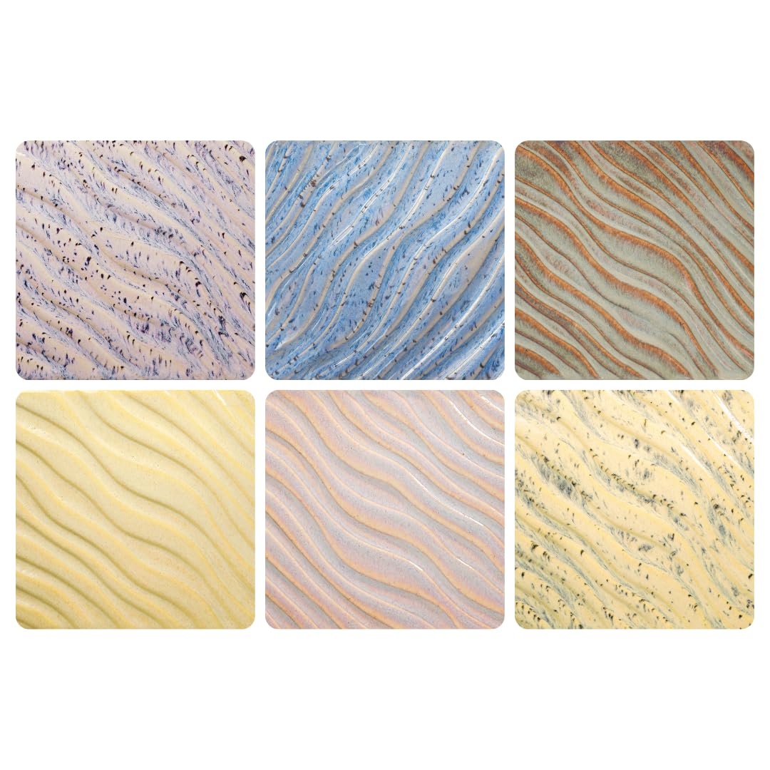 AMACO Potter's Choice Flux Glazes 6-Pint Class Pack #2, 6 Assorted Colors
