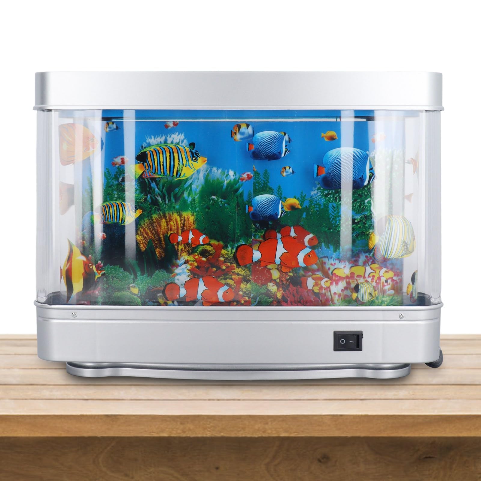Lampe de Poisson Ornementale Simulée, Lampe D'aquarium Artificiel, Lampe Décorative, Mini Lumière D'océan à LED pour la Maison, le Bureau, la Chambre D'enfants (Prise UE 220V)