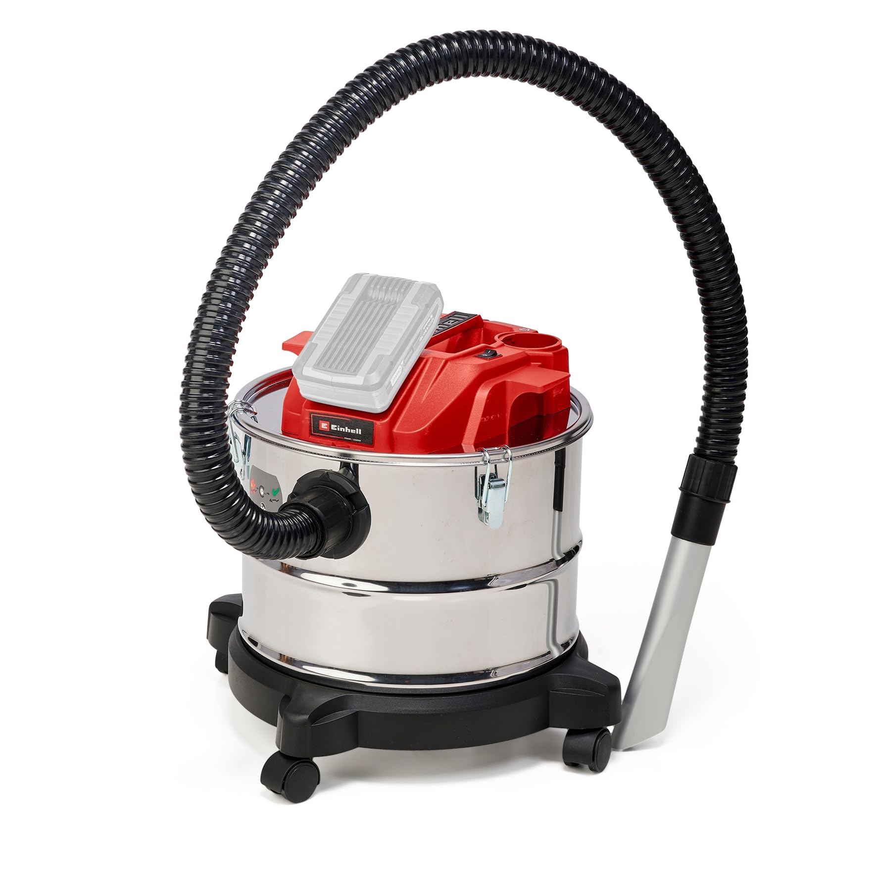 Einhell Cordless Ash Vacuum 18V Power X-Change, Cleaner For Wood Burner, 100mbar Suction Power, 15L Container, Filter Cleaning System, Without Battery TE-AV 18/15 Li C Solo