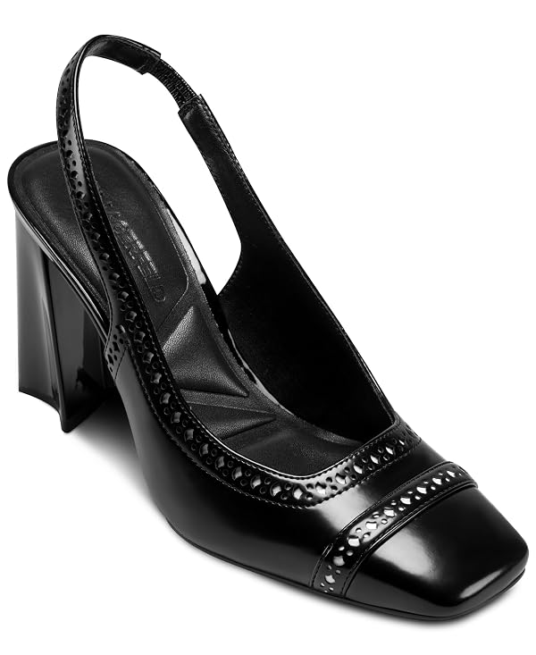KARL LAGERFELD Paris Women's Dress Heel, Black/Bright White, 9 by KARL LAGERFELD - Used condition - US$81.79