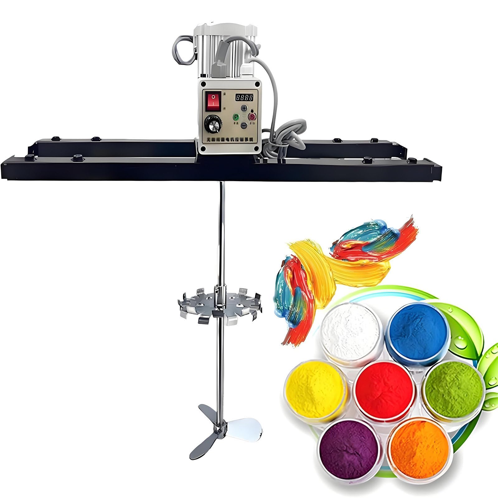 GUTYGIO IBC Electric Paint Mixer,Tank Tote Mixer,2100W Servo Motor,1 Ton/1000L,Support Hanger,for Viscous Liquid,Ink,Dye,Mixing Applications TypeC