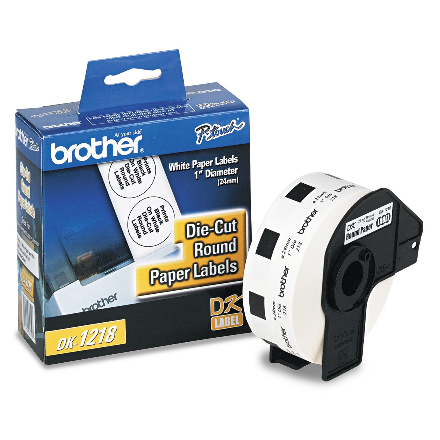 Amazon.com: Brother DK1218 - Die-Cut Round Paper Labels, 1 Dia