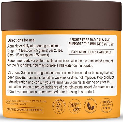 Miniatura 5 de Petsmont Apoyo inmunológico orgánico  Mezcla de hongos de cola de pavo para alivio de alergias de perros, puntos calientes de alergias estacionales,