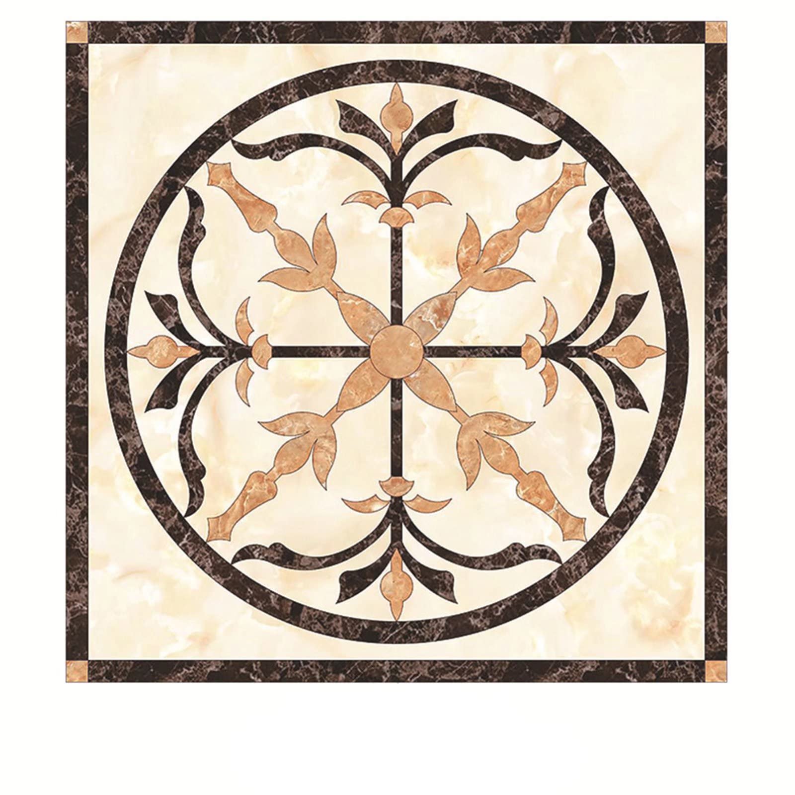 15Pcs Decorative Tile Stickers, PVC Self Adhesive Removable Waterproof Peel and Stick Backsplash Walls Stickers for Kitchen, Bathroom, Stairs