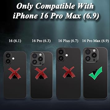 iPhone 16 Pro Maxケース対応 ベルトクリップホルスター付き 高耐久 磁気ワイヤレス充電 フルボディ保護 キックスタンドカバー iPhone 16 Pro Max 6.9インチ 携帯電話用 ネイビーブルー