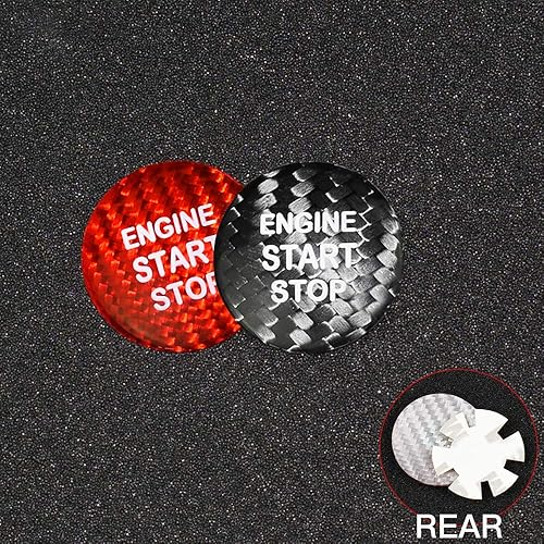 Miniatura 6 de AIRSPEED Etiqueta engomada del botón de arranque del motor del coche de fibra de carbono para Lexus IS250 IS200 IS300 ES350 ES330 GS300 NX300 NX200T