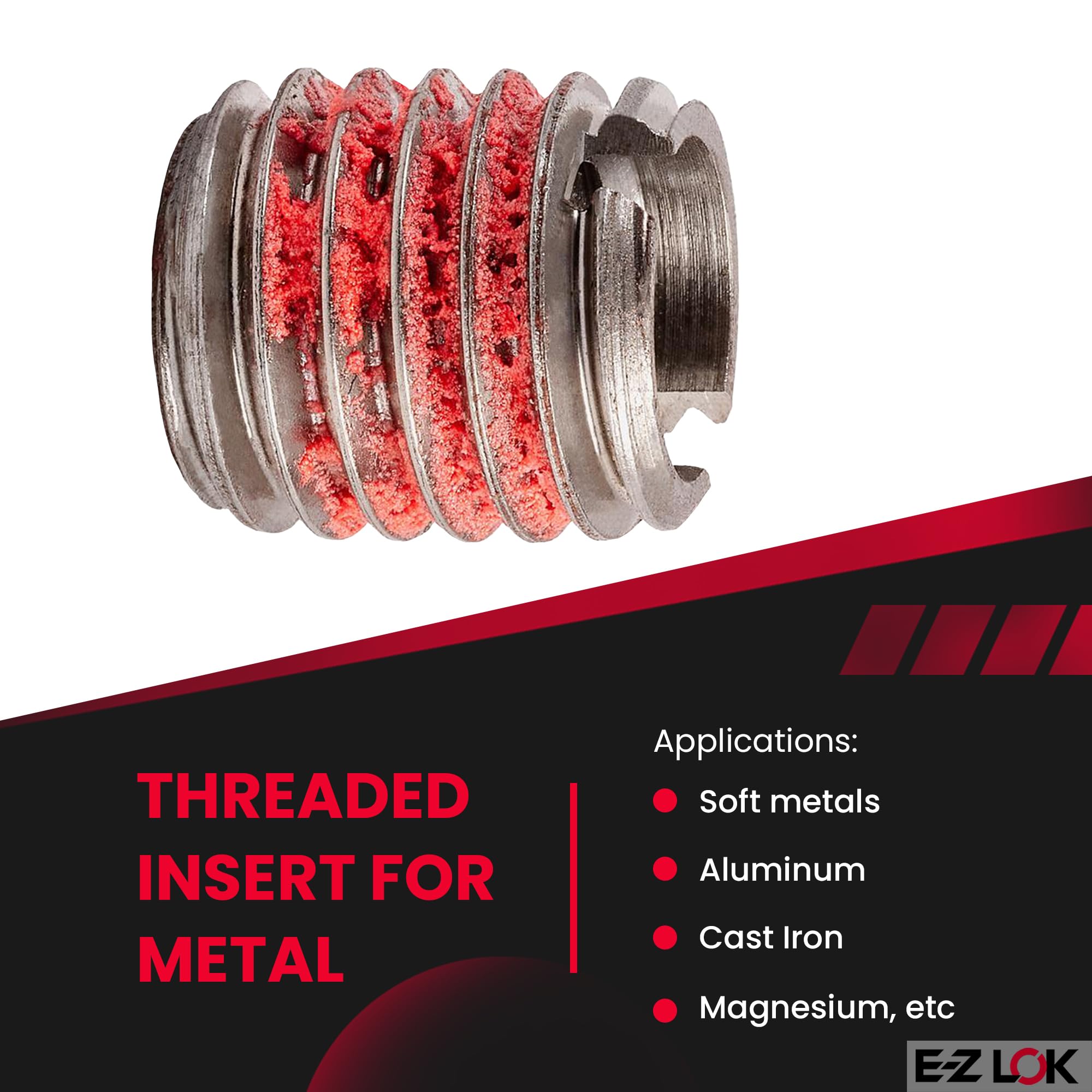 Snapklik.com : E-Z Lok Externally Threaded Insert, 303 Stainless Steel ...