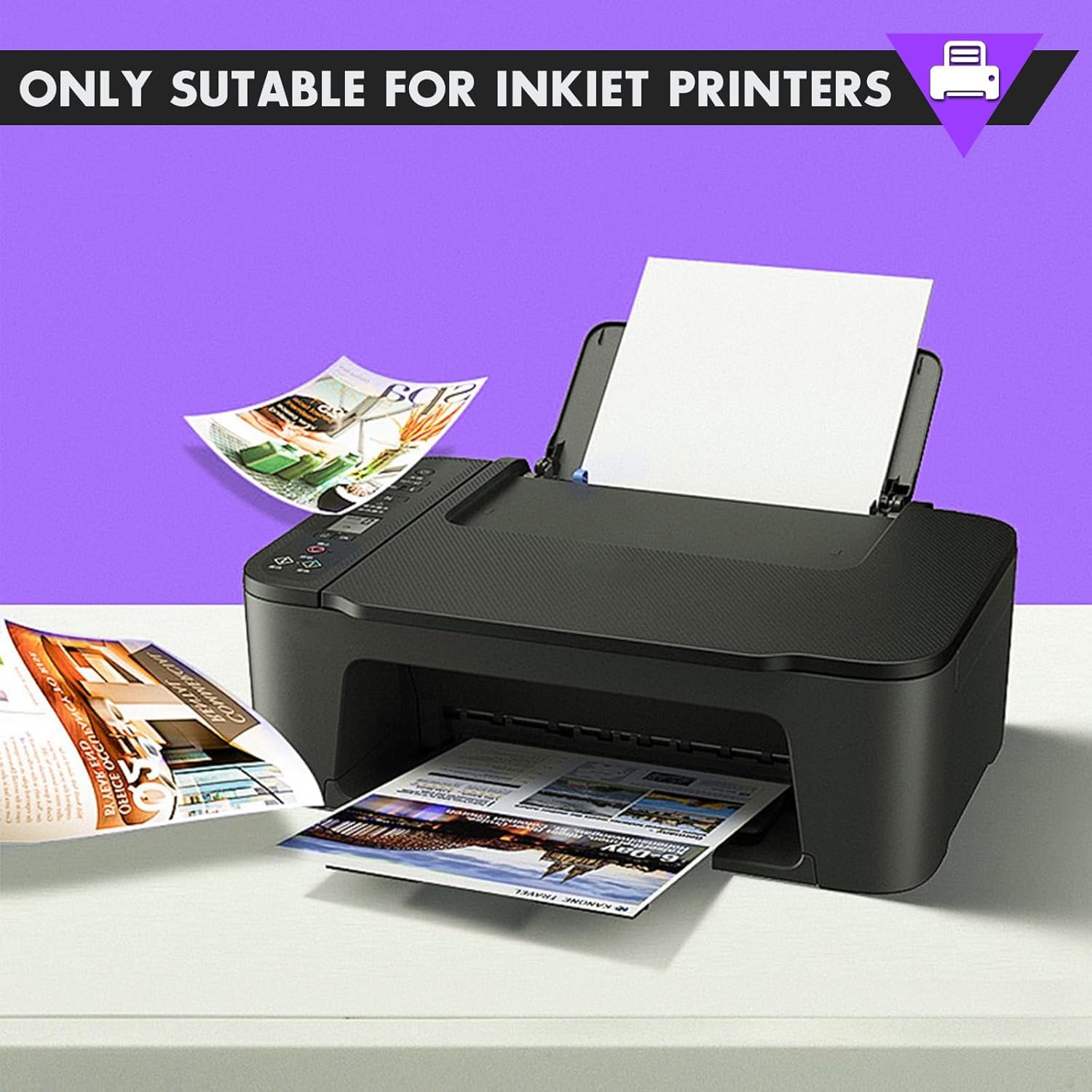 DIYMAG Hojas magnéticas imprimibles, 32 hojas magnéticas flexibles de 8.5 x 11 pulgadas, papel magnético mate no adhesivo para impresora de inyección de tinta, fotos, manualidades | Papel magnético flexible, no adhesivo para manualidades, pared de fotos,