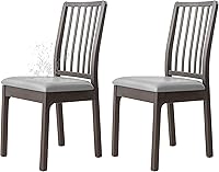 Vista 10 de Dimatic Juego de 2 fundas de asiento para silla, de piel sintética, impermeables, fundas elásticas para sillas de comedor, fundas protectoras