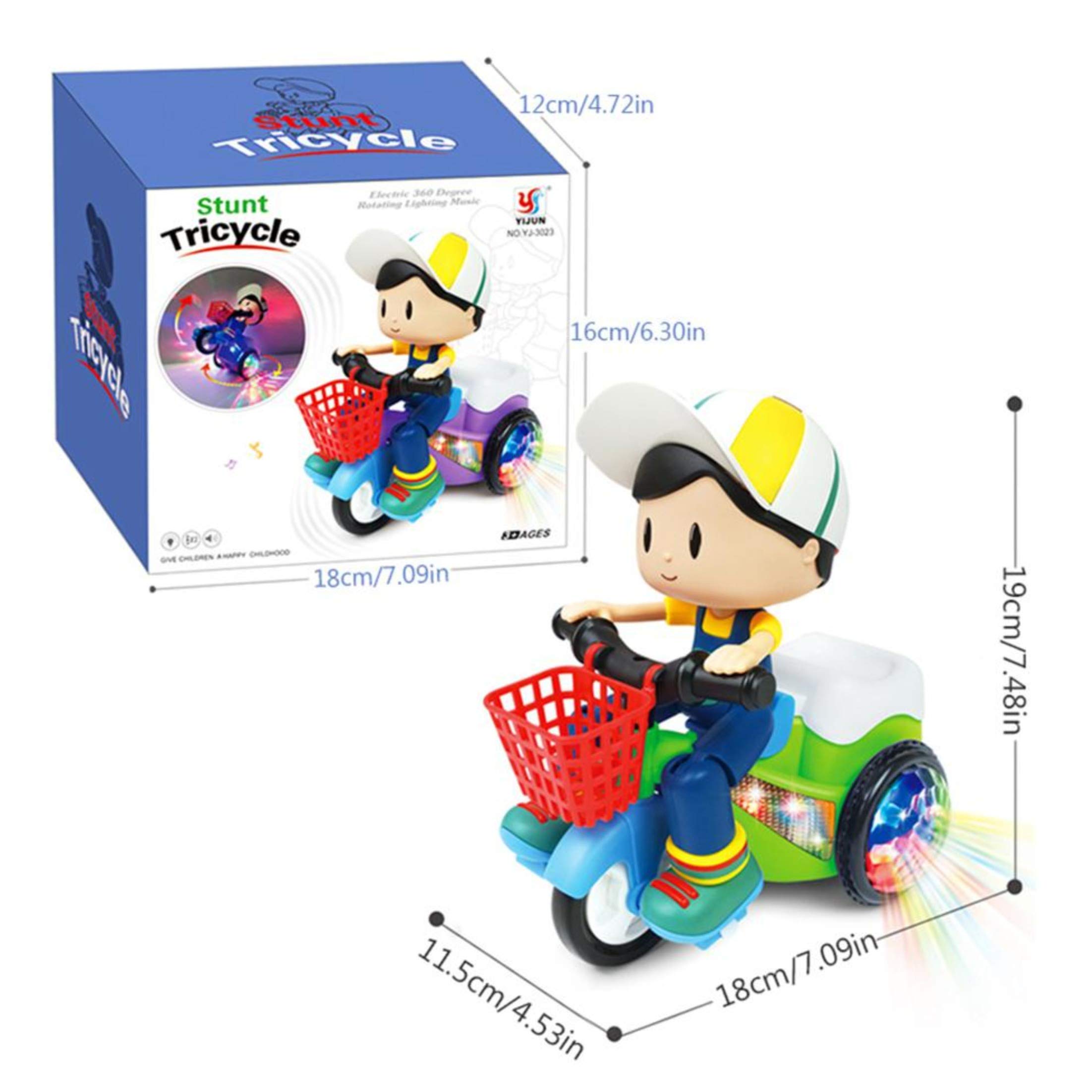 Magicwand ABS Plastic Bump & Go Stunt Tricycle Toy with 3D Lights for Kids (Dance Girl) 1