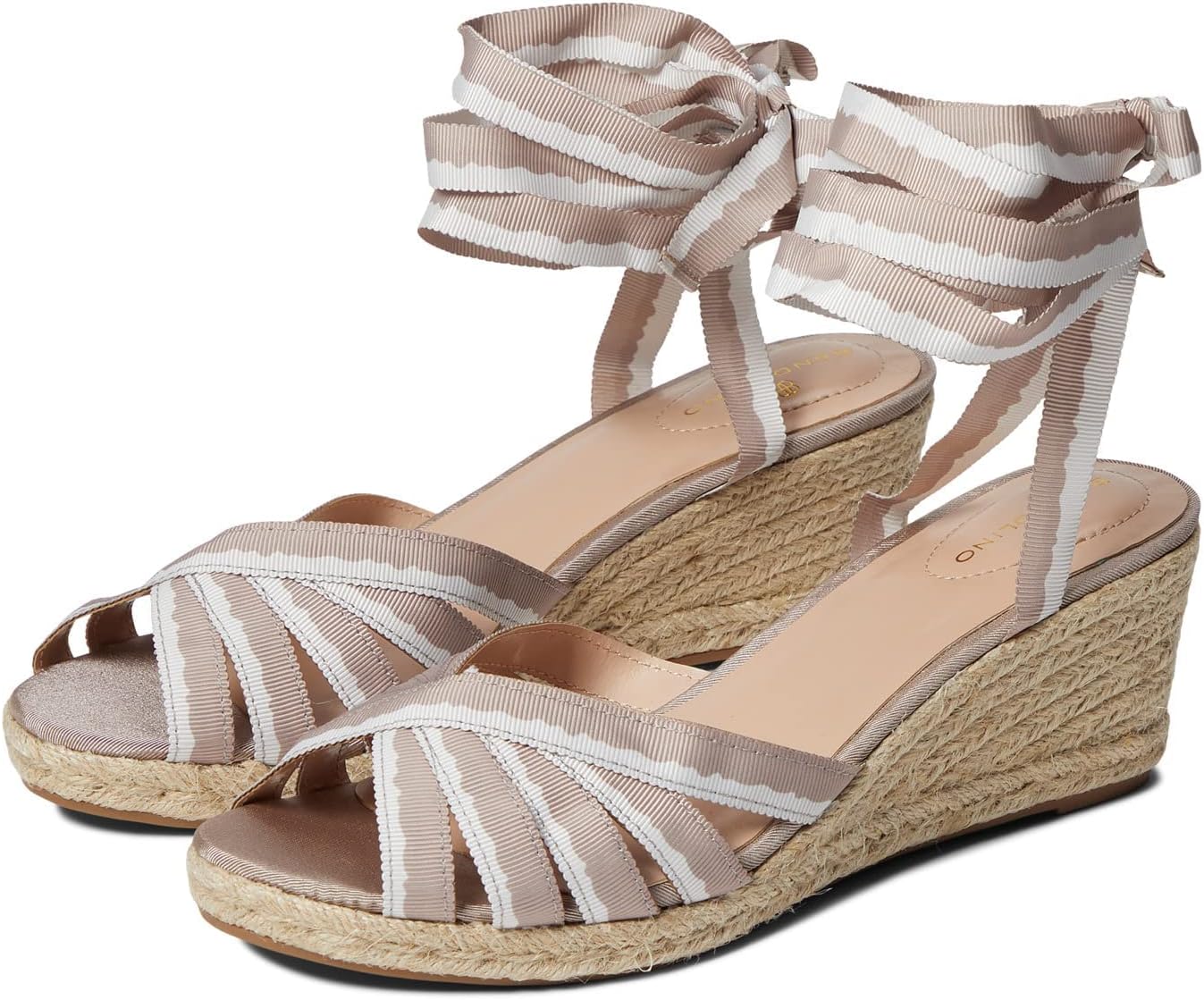 Bandolino Women's Nestle Wedge Sandal, Warm Sand, 6.5
