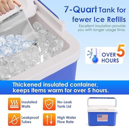 Miniatura 5 de Máquina de terapia de frío con temporizador programable, almohadilla grande universal para hombros, brazos, espalda, cintura, caderas, piernas y