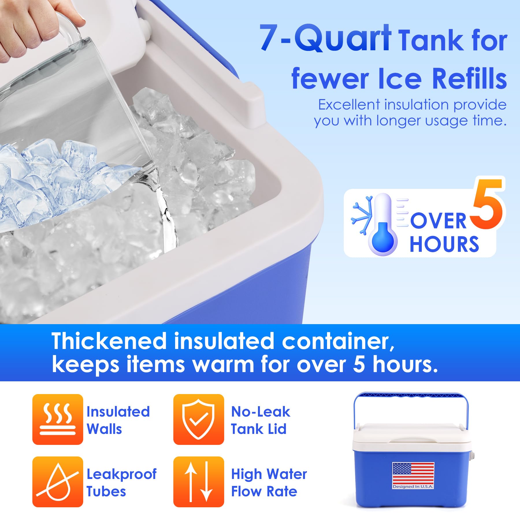 Máquina de terapia de frío con temporizador programable, almohadilla grande universal para hombros, brazos, espalda, cintura, caderas, piernas y rodillas, terapia de hielo para poscirugía, sistema de