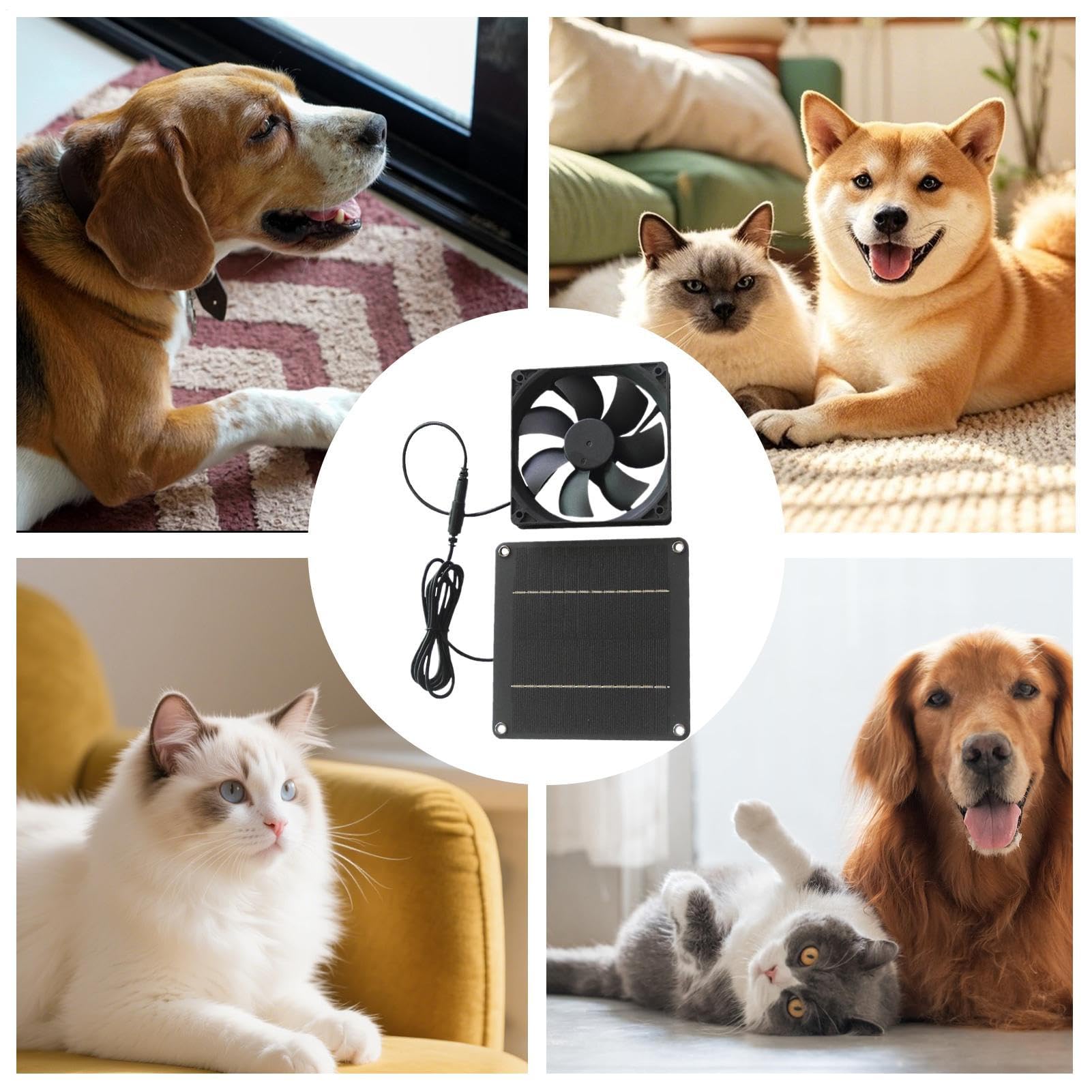 Ventilateur Solaire Extracteur pour Poulailler 20W Étanche | Ventilation Solaire Extracteur,Ventilateur pour Chenil Serre Garage Toit et Grange pour Animaux