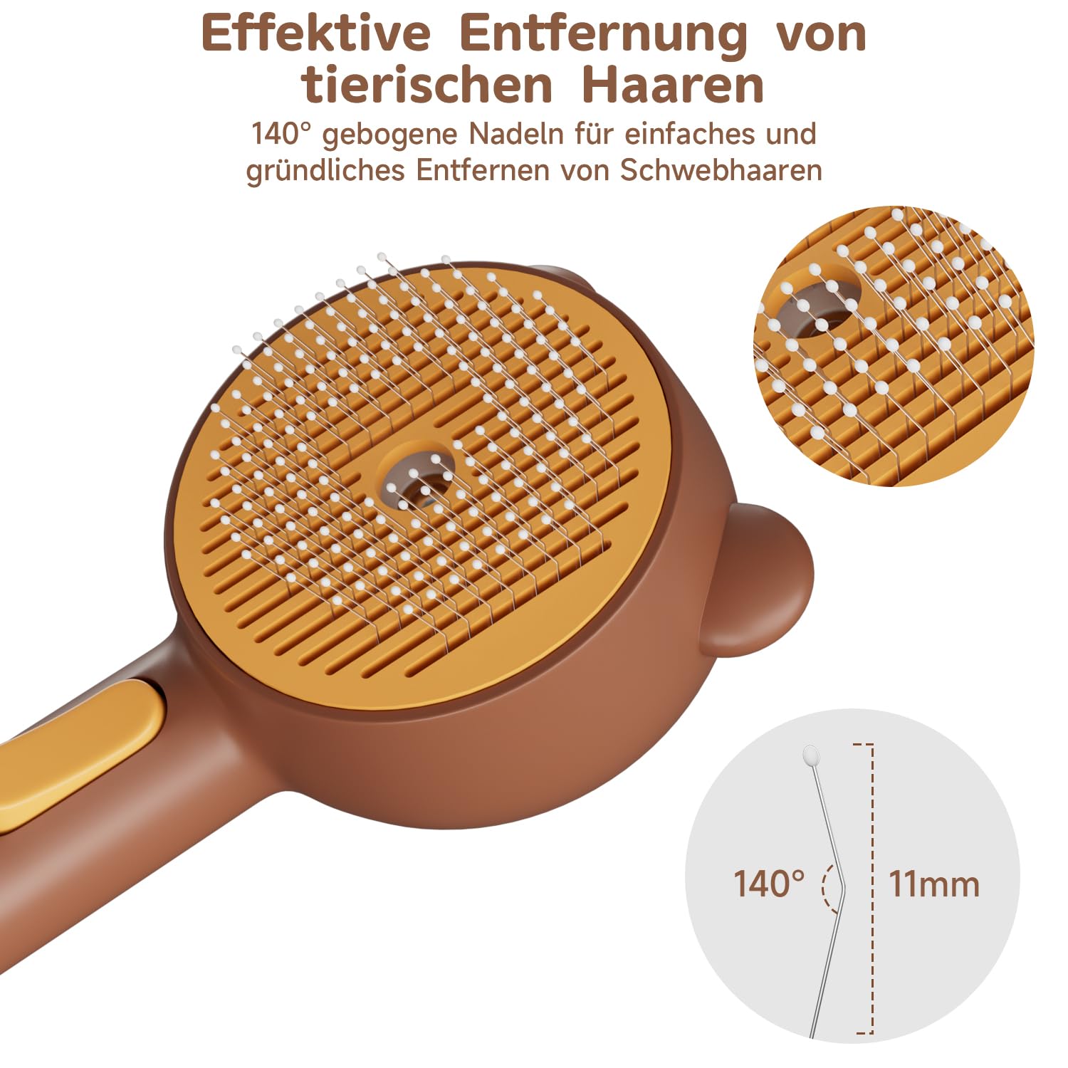 Katzenbürste mit Dampf, Dampfbürste Katze für Langhaar und Kurzhaar Hunde Katze, Cat Steam Brush mit Spray und Wassertank, USB Aufladbar, 2 Einstellung, für Massage, Pflege, Haarentfernung