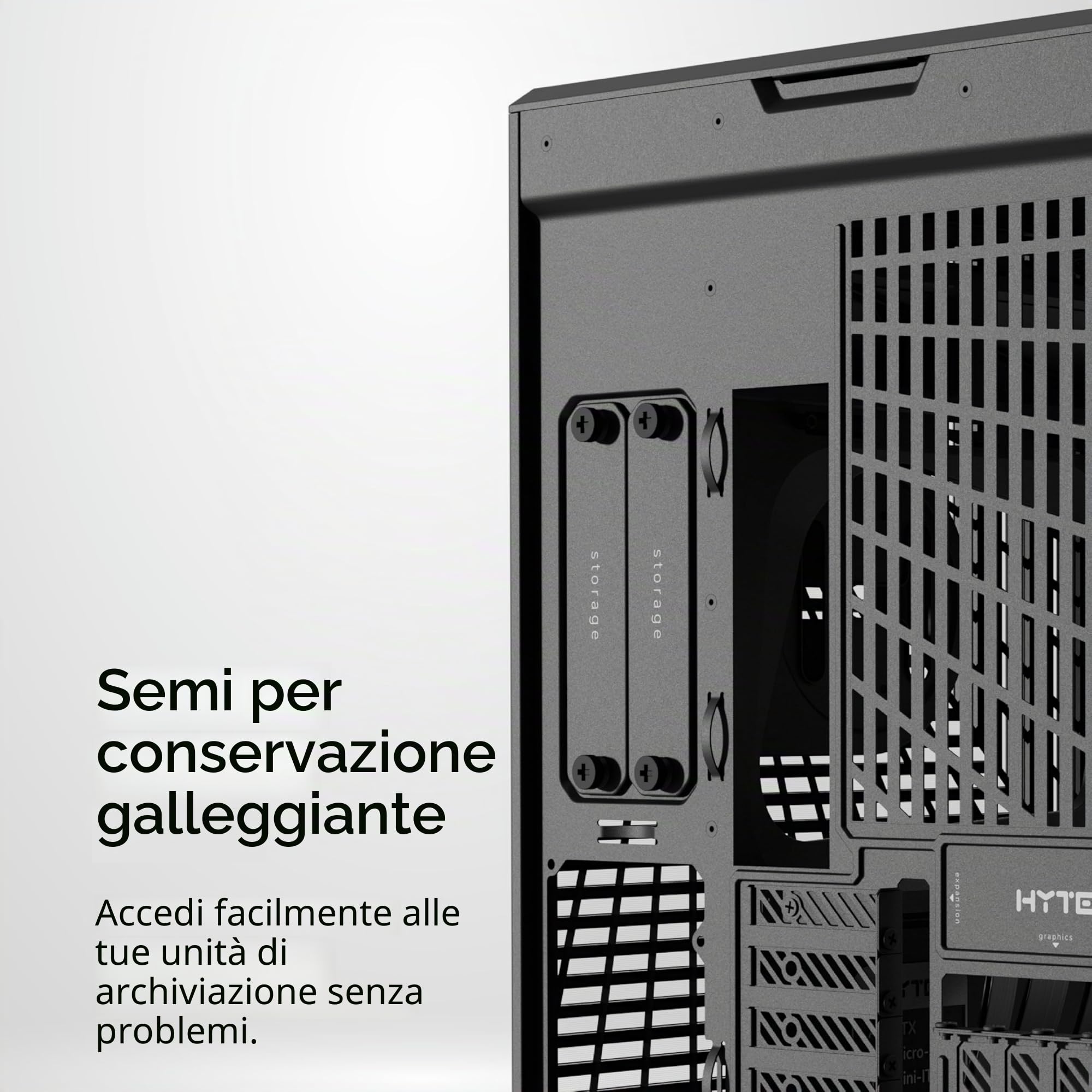 HYTE Y70 Touch Infinite Dual Chamber ATX Mid Tower - Custodia estetica moderna con touchscreen LCD 2,5K integrato, colore: Nero