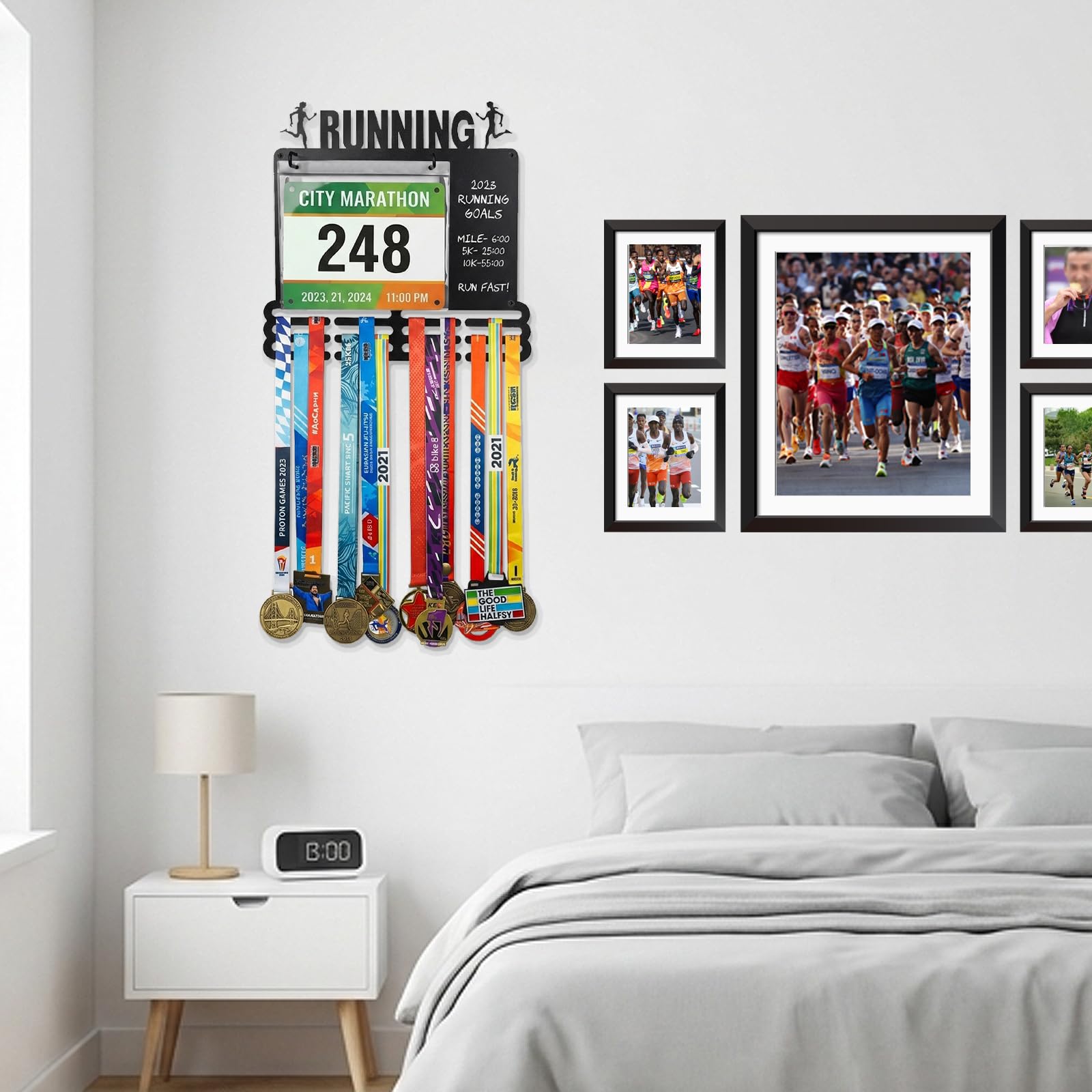 Porte-médailles pour Coureurs Marathon Support de Médailles de Course