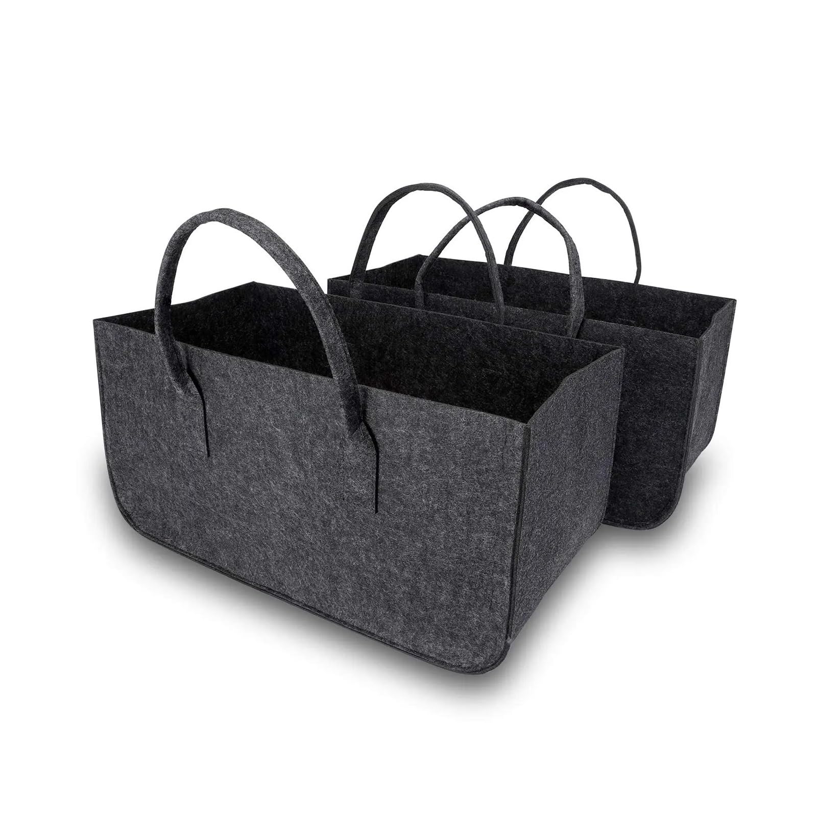 Faltbarer Großer Korb-Filztaschen-Shopper For Brennholz-Filztasche Für Outdoor Trips, Picknick