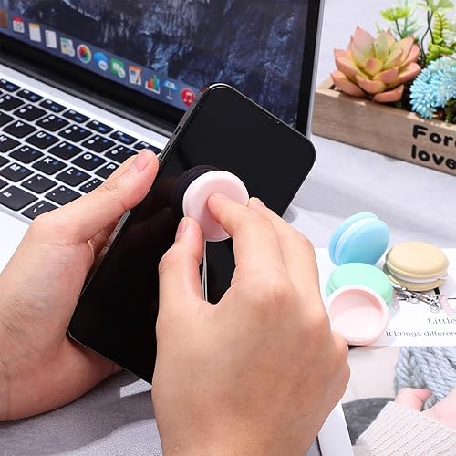 Miniatura 6 de SAFIGLE Macaron - Toallita de pantalla para teléfono celular llavero portátil Macaron para computadora móvil limpiador electrónico de gafas paño