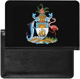 Coat of Arms of The Bahamas Passport Holder Slim Travel Wallet Vaccine Case with Credit Card Slots Protector Cover