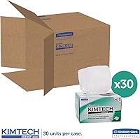 Vista 4 de Kimtech 34120 KIMWIPES Limpiaparabrisas delicados, 1 capa, 4 25 x 8 25, 280caja, 30 cajascartón