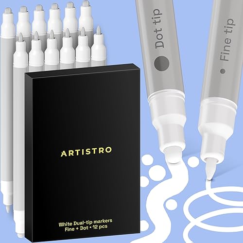 Miniatura 19 de ARTISTRO 36 marcadores de pintura acrílica para rocas, tela, madera, vidrio, decoración, bolígrafos de pintura de doble punta para libros de