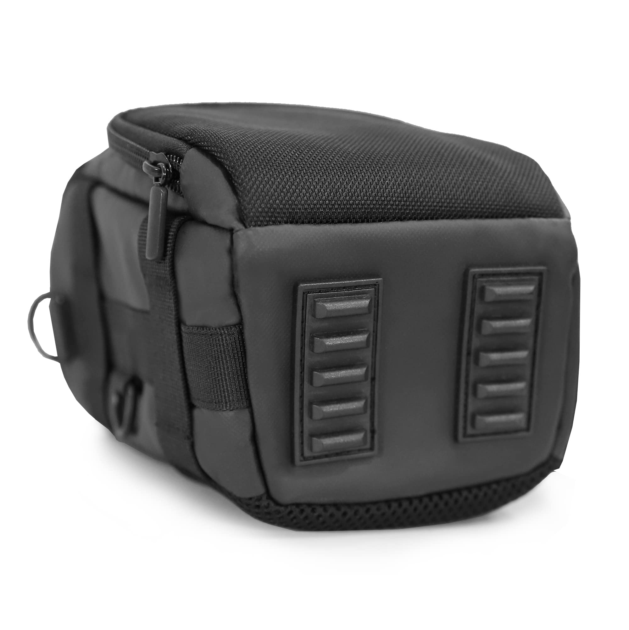 Baxxtar PRO NOVO SLR Borsa fotocamera Colt Nera – cinghia a spalla e cintura in vita – per Canon EOS RP R7 R8 R10 R50 250D 2000D 4000D, Nikon Z50 D5600, Sony Alpha 7 – antipioggia inclusa