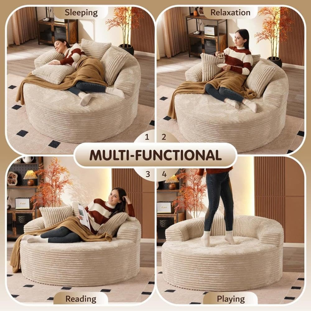 Sofa Ohne Knochen, Einzelschlafsofa für Erwachsene, Kein Zusammenbau